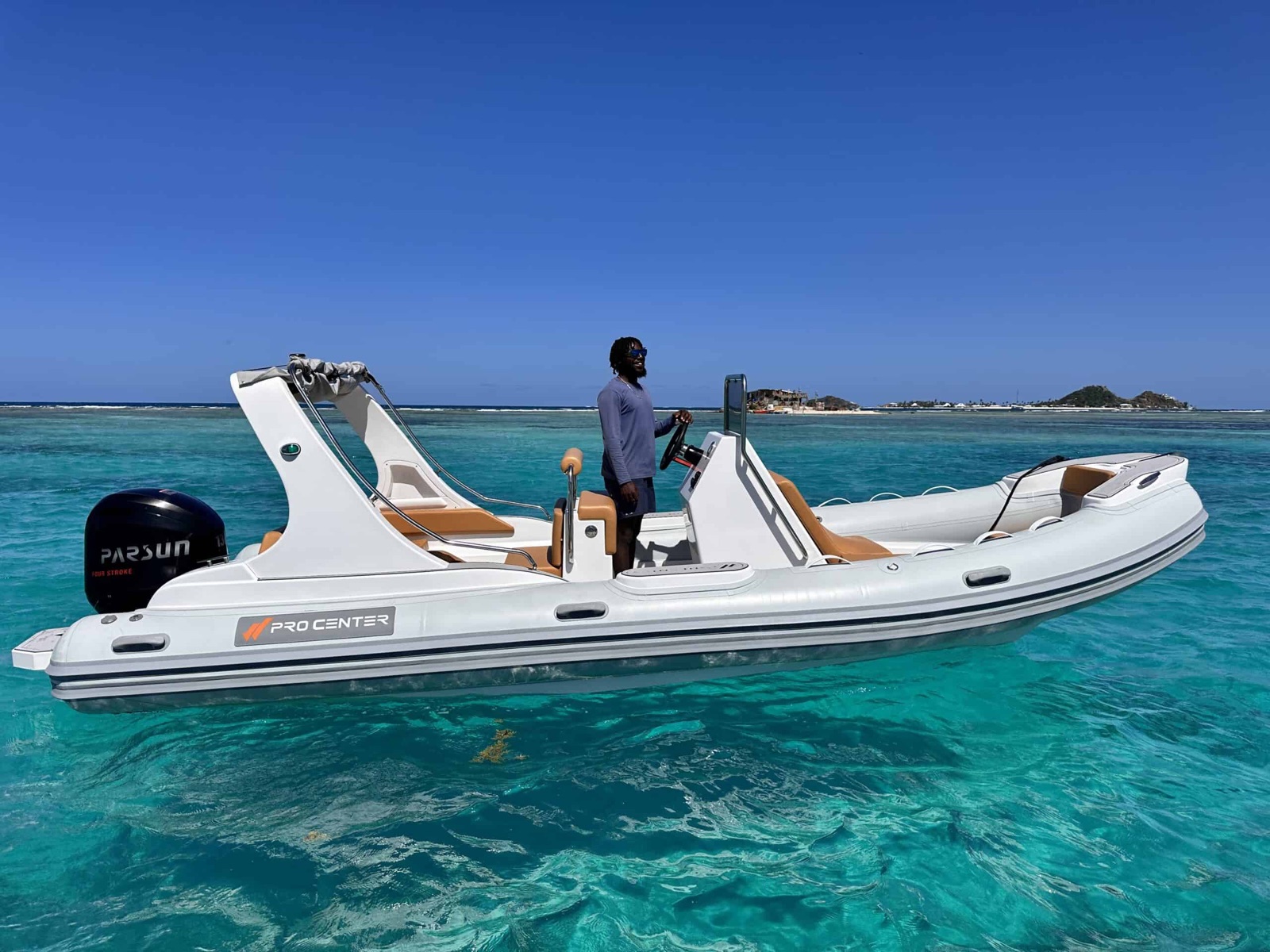 TiLove RIB private boat for Tobago Cays excursions